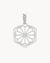 Ta’ Pinu Rose Window Dainty Hollow Pendant, Silver