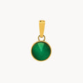 Confidence Stone Emerald Cateye Ħabbata Pendant, Gold