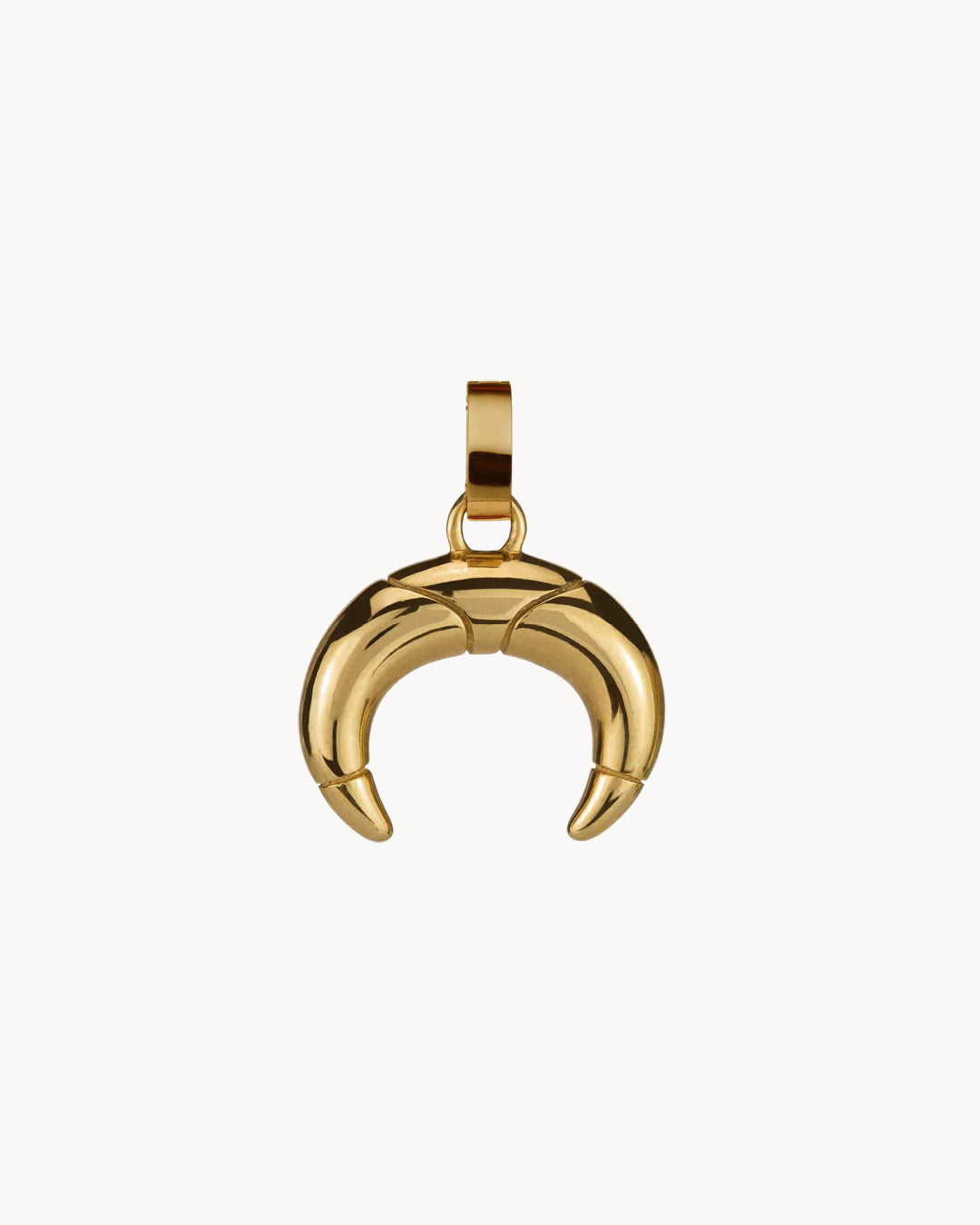 Dainty Crescent Horn Pendant, Gold