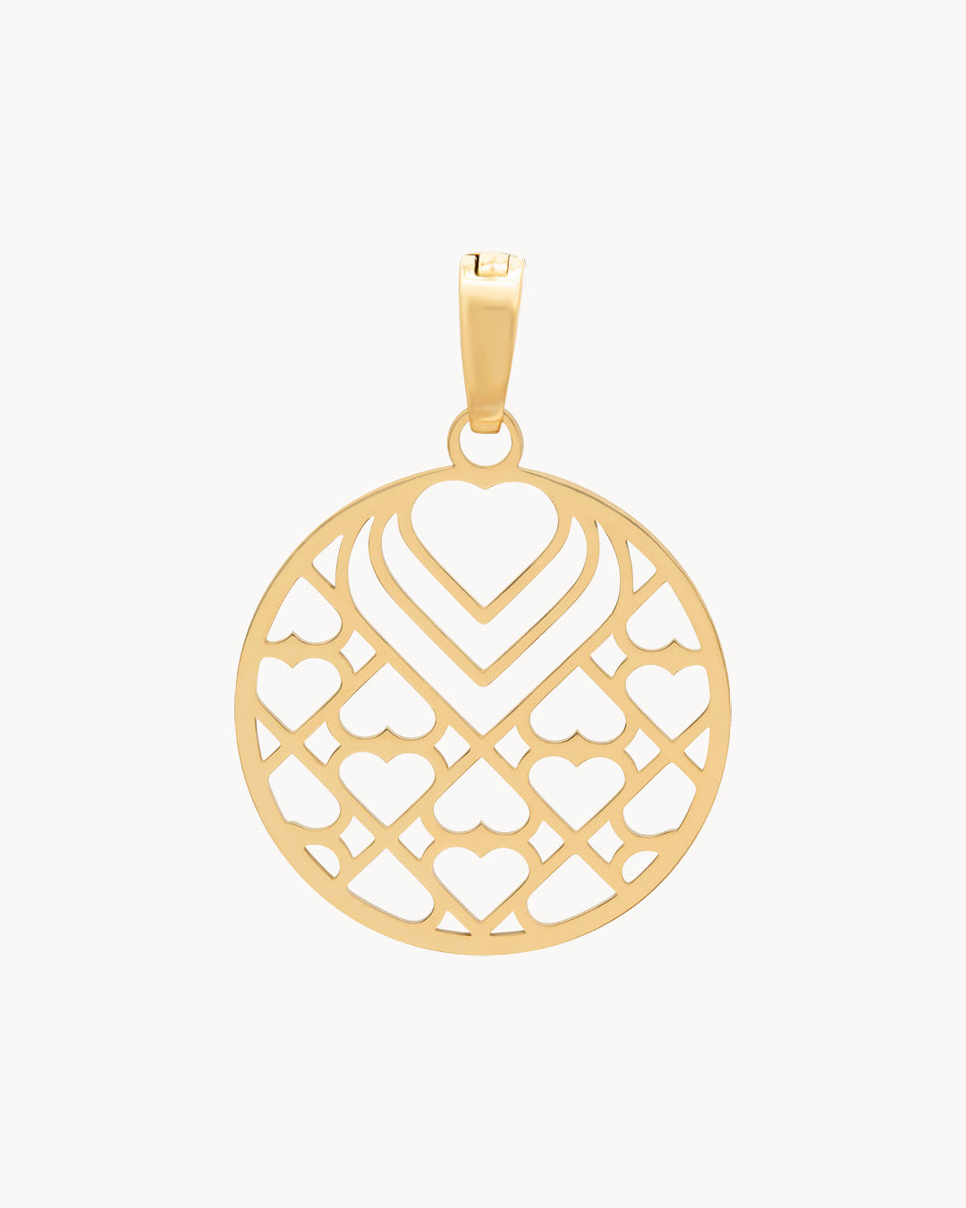 i Love. Hearts Pendant, Gold