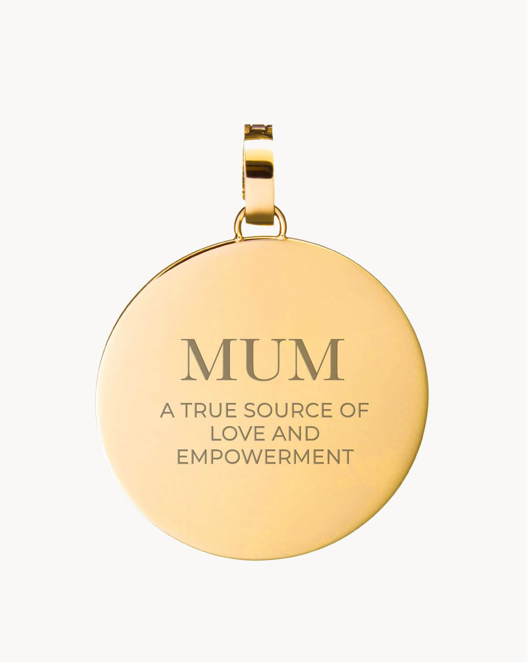 Mother's Day Medium Disc Pendant, Gold