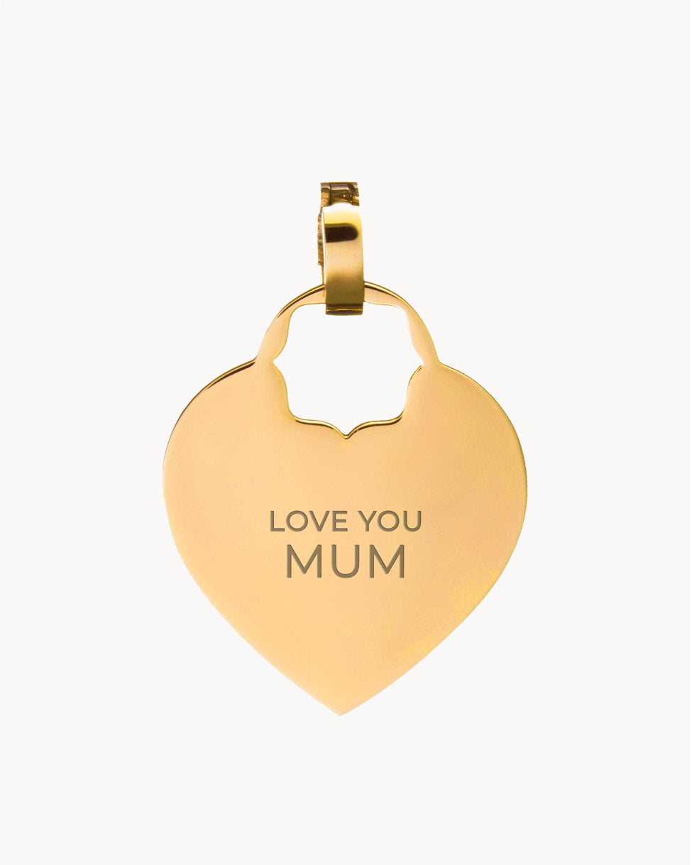 Mother's Day Heart Engravable, Gold