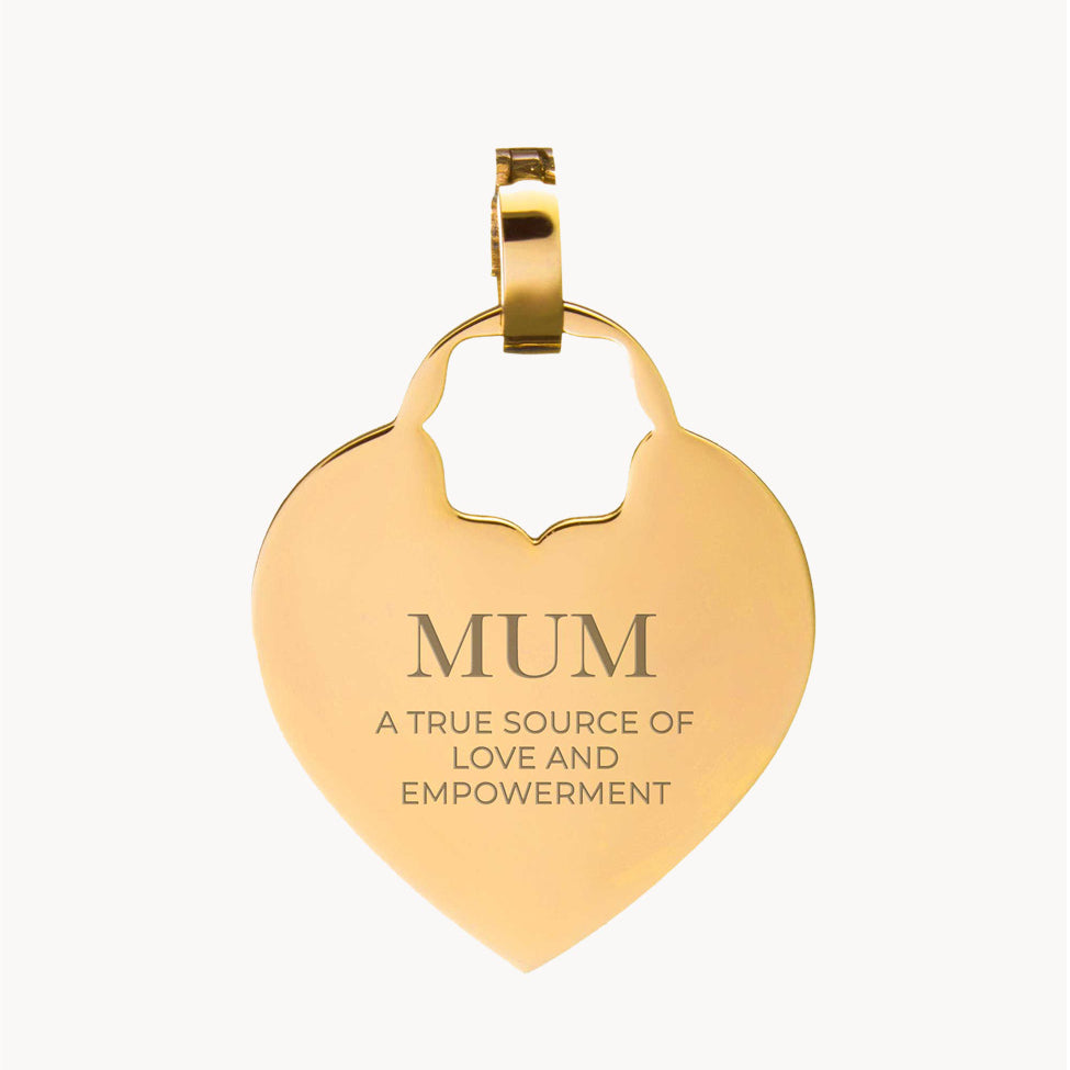Mother's Day Heart Engravable, Gold