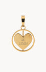 Mother's Day Heart Spin Engravable Pendant, Gold