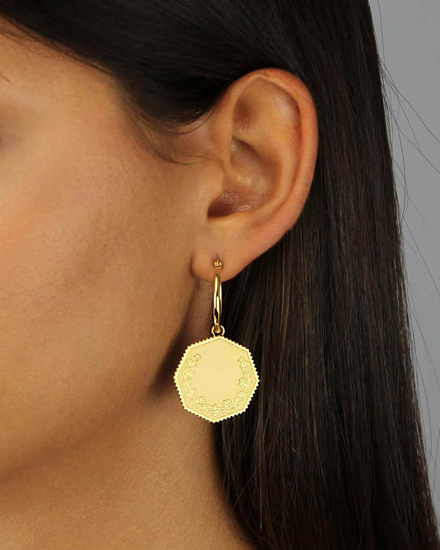 Twenty Five Cents Munita Engravable Pendant, Gold