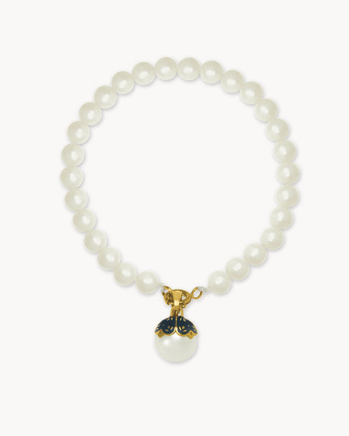 Ensemble de couronne de bracelet de perles intemporelles, or