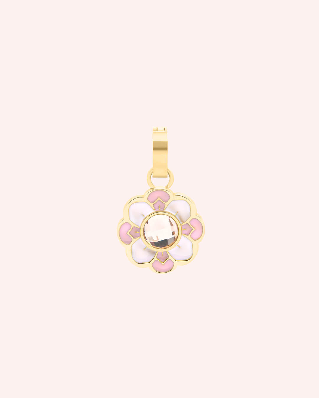 Confirmation Pink Water Lily Pendant, Gold