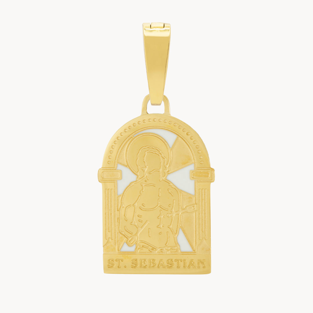St Sebastian Pendant, Gold