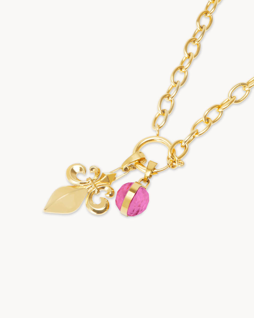 July Birthday Fleur-de-Lis Little Moments Necklace Set, Gold