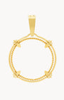 Fleur-de-Lis Halo Pendant, Gold
