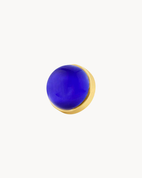 Perseverance Stone Blue Cateye Mini Twist, Χρυσό