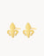 Fleur-de-Lis Dainty Stud Earrings, Gold