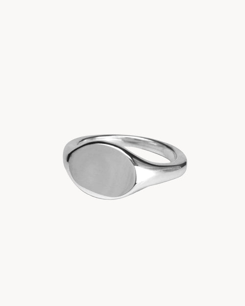 Signet Munita Engravable Ring, Silver