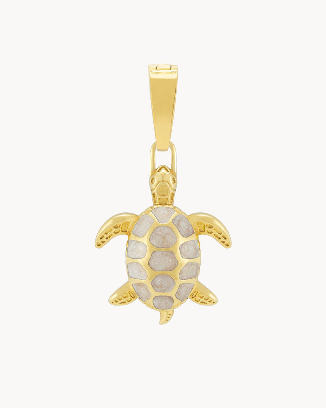 Determined Turtle White Pendant