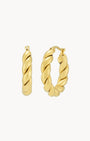 Croissant Hoop Earrings, Gold