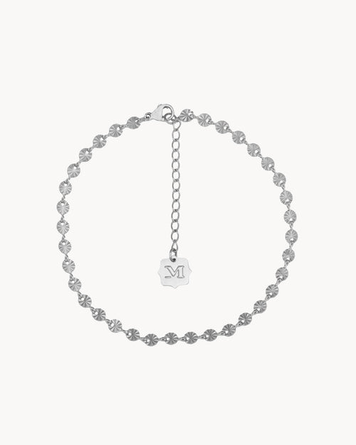 Lucky Vibes Anklet, Ασημί
