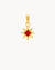 January Birthstone Passion Star light Pendant, Gold