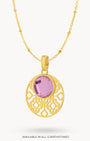February Bizzilla Signature Birthstone Necklace Set, Gold