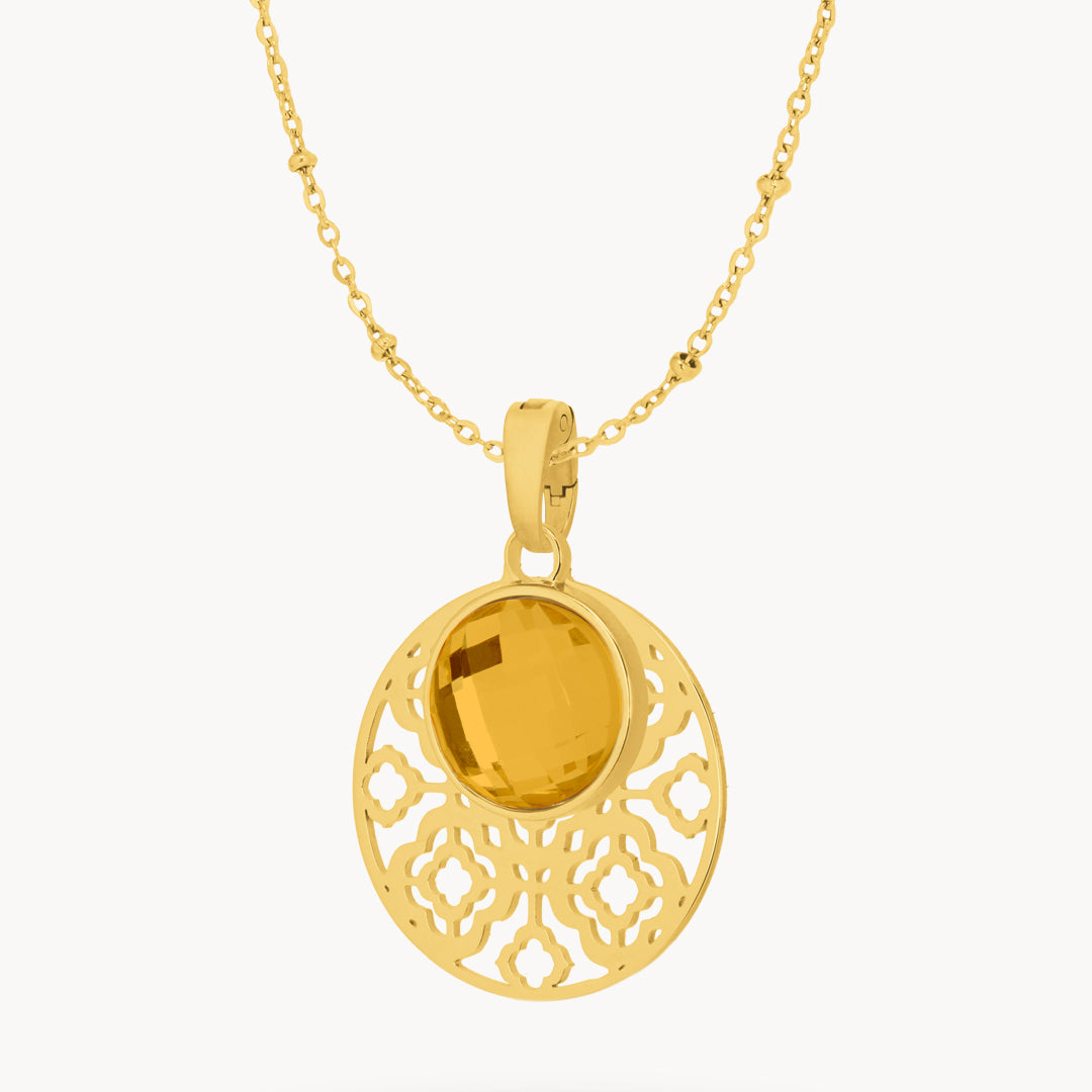 November Bizzilla Signature Birthstone Necklace Set, Gold