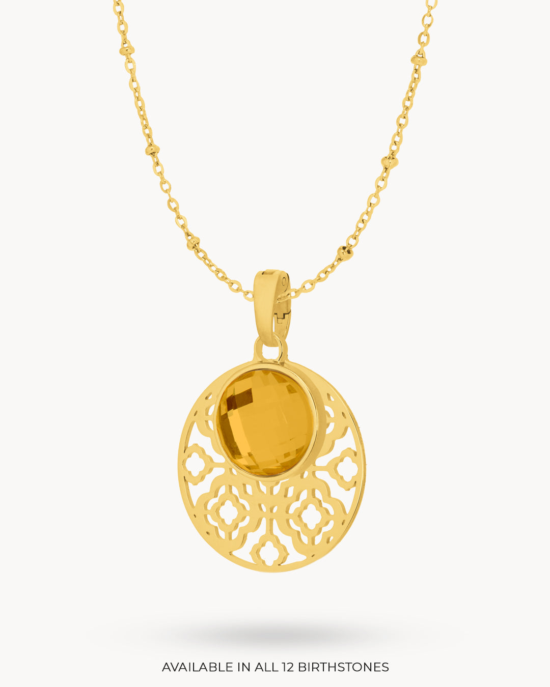 November Bizzilla Signature Birthstone Necklace Set, Gold