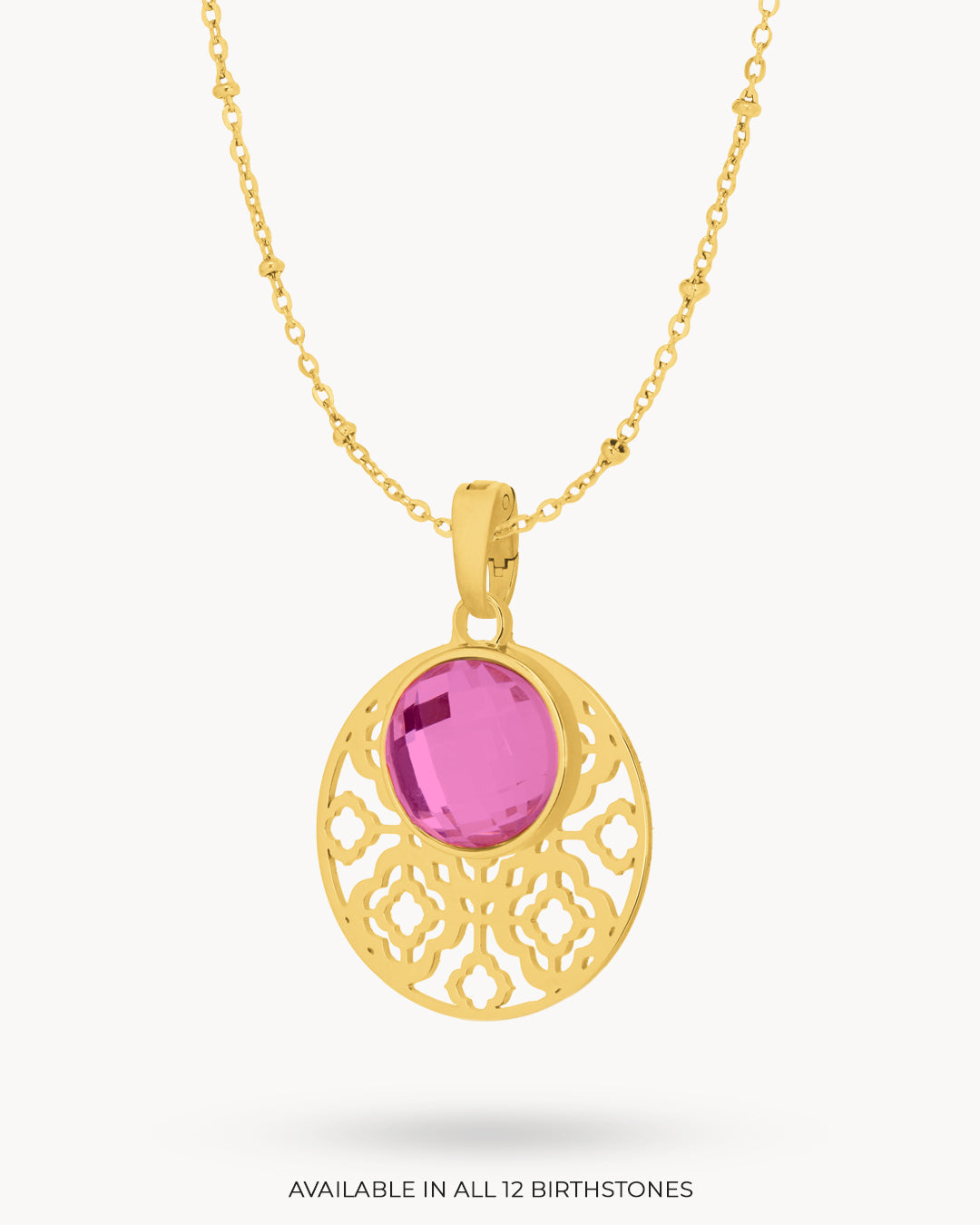 July Bizzilla Signature Birthstone Necklace Set, Gold