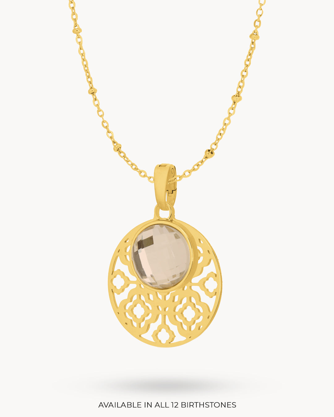 October Bizzilla Signature Birthstone Necklace Set, Gold
