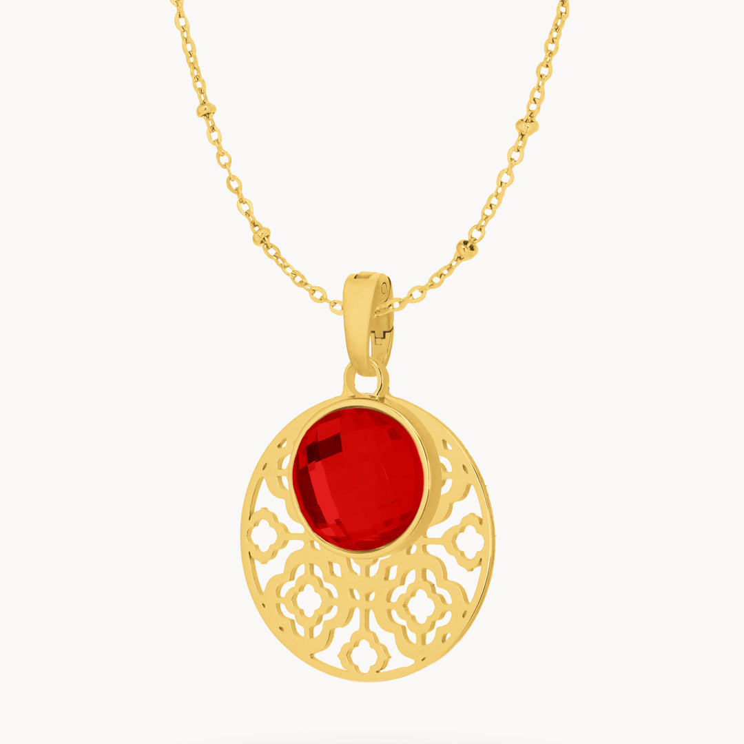 January Bizzilla Signature Birthstone Necklace Set, Gold