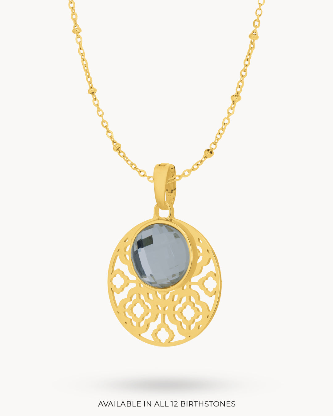 June Bizzilla Signature Birthstone Necklace Set, Gold