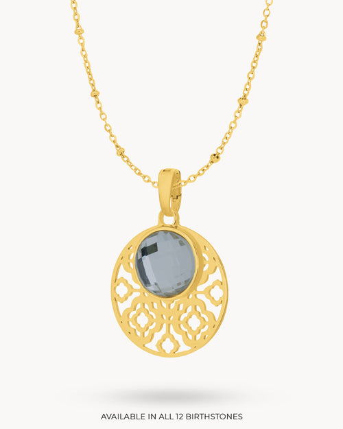 June Bizzilla Signature Birthstone Necklace Set, Gold