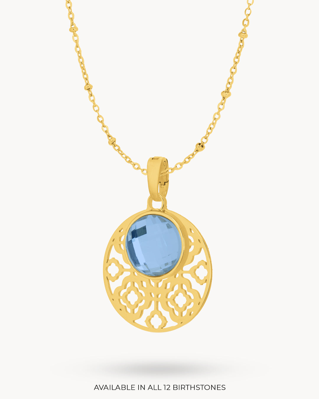 December Bizzilla Signature Birthstone Necklace Set, Gold