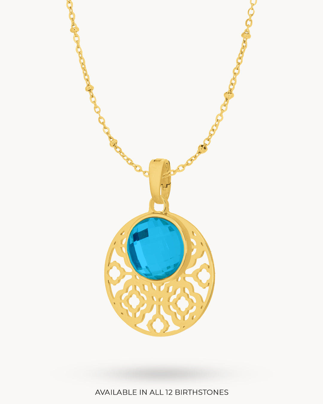 September Bizzilla Signature Birthstone Necklace Set, Gold