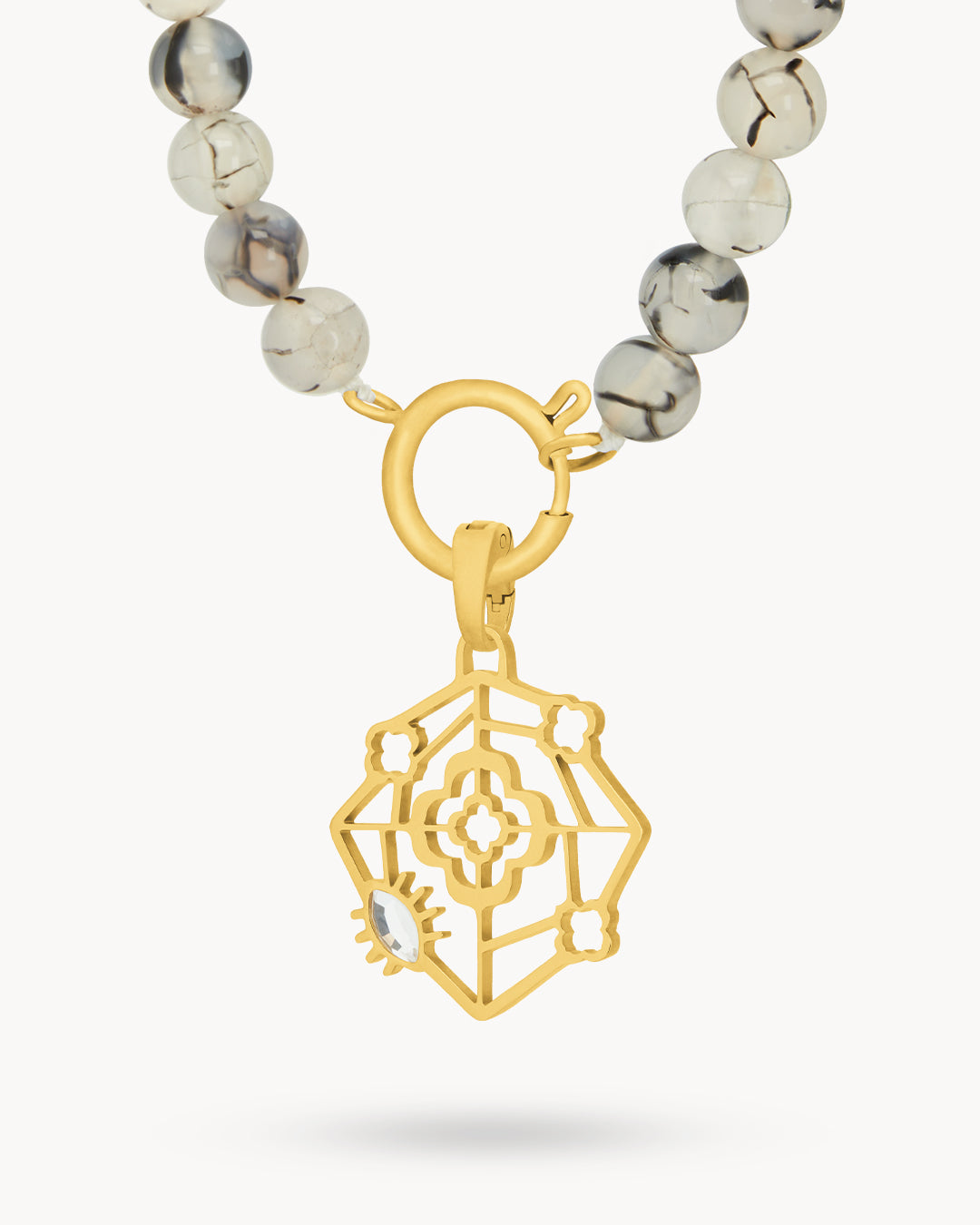 Bizzilla Spider Dragon Necklace Set, Gold
