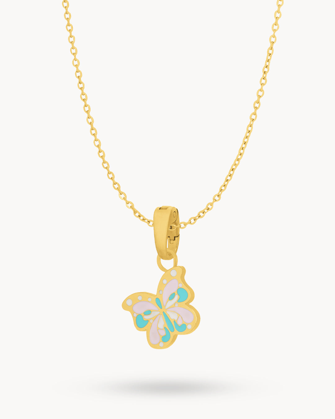 Joy Colourful Butterfly Necklace Set, Gold