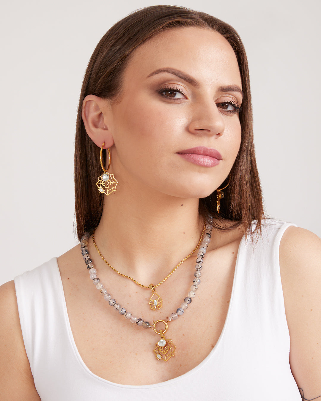 Speranza Dragon Agate Charm Chain