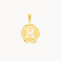 M Siġill Initial Pendant, Gold