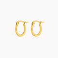 Dainty Signature Hoops, Gold