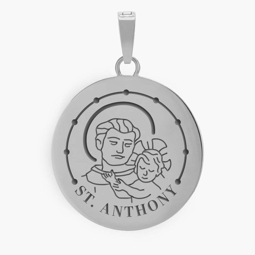 St Anthony Pendant, Silver