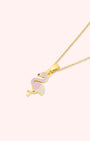 Holy Communion Vibrant Flamingo Necklace Set, Gold