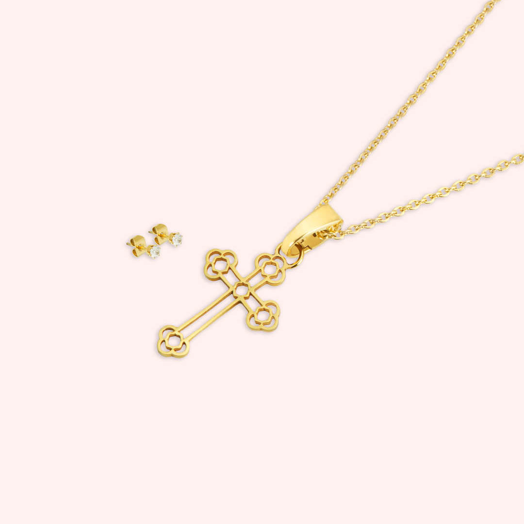 Holy Communion Salib Full Set, Gold