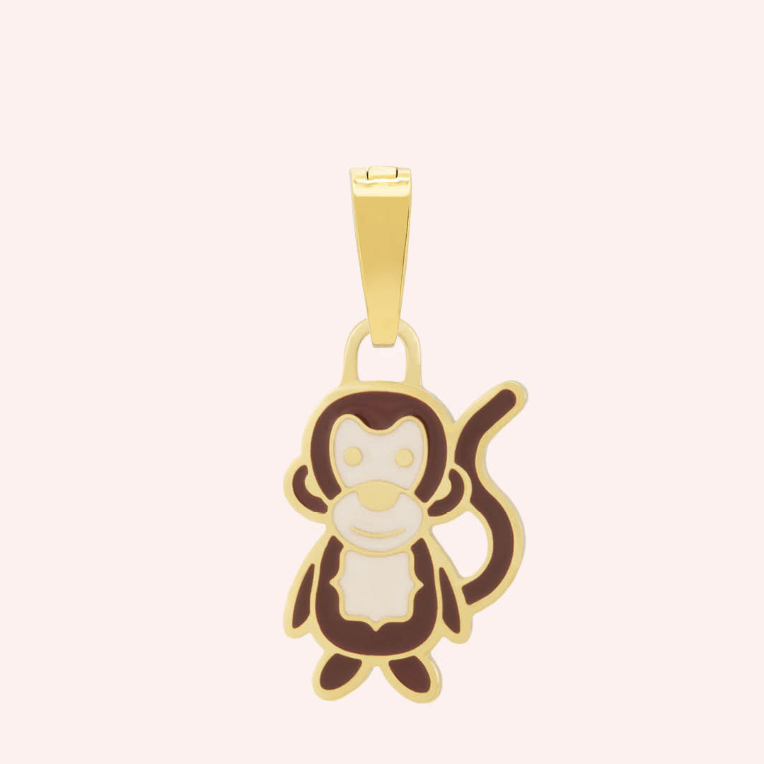 Cheeky Monkey Pendant, Gold