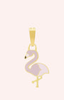 Vibrant Flamingo Pendant, Gold