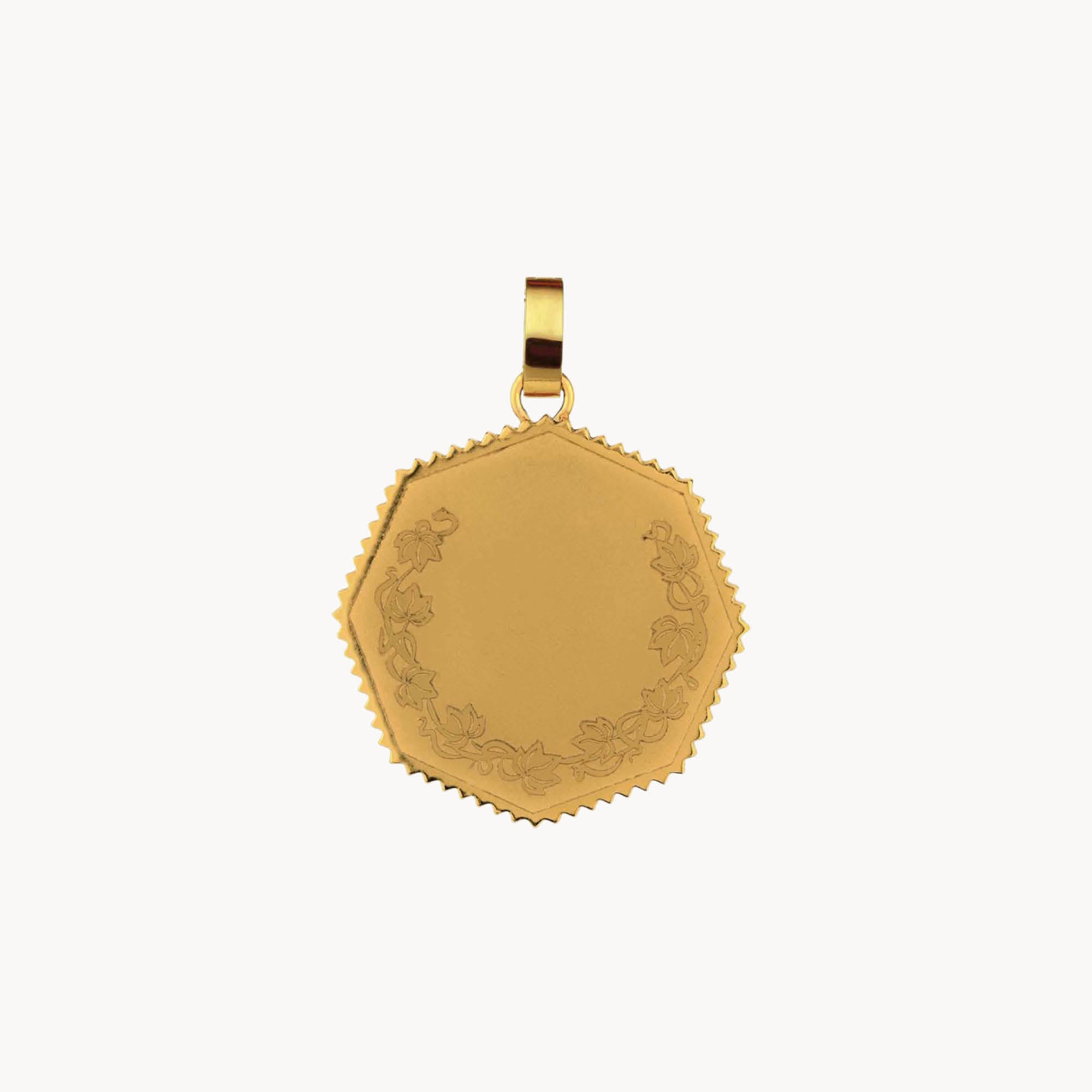 Twenty Five Cents Munita Engravable Pendant, Gold