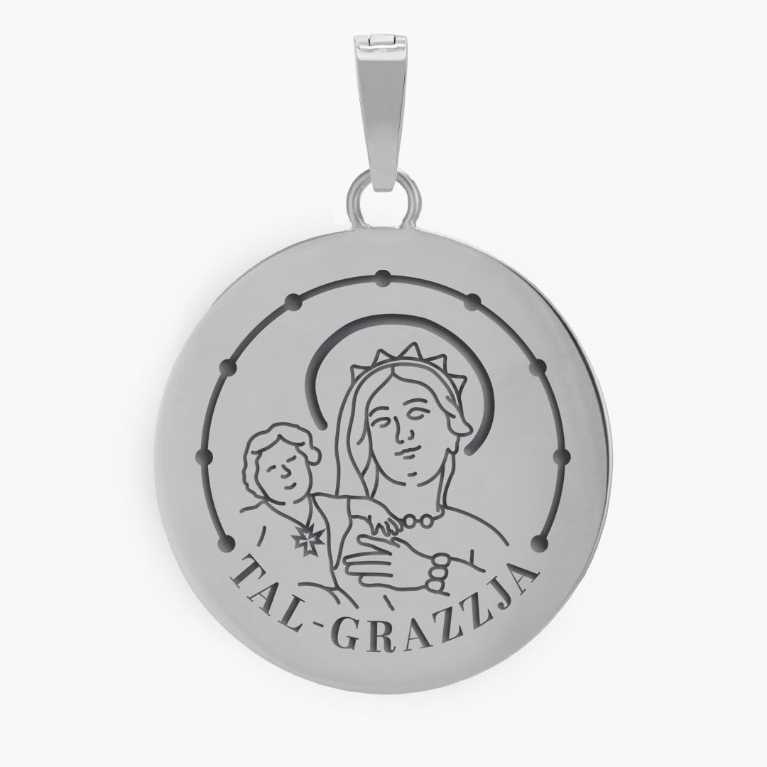 Madonna Tal-Grazzja Pendant, Silver