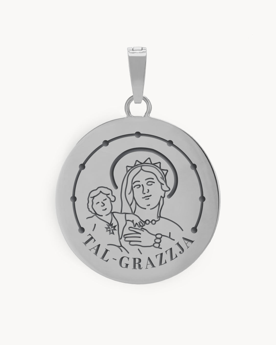 Madonna Tal-Grazzja Pendant, Silver