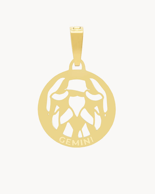 Gemini Pendant, Gold (May 21 - Jun 20)