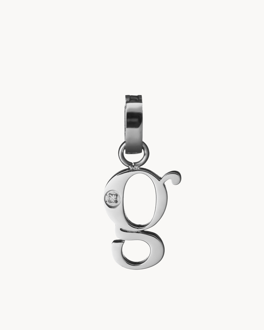 G Initial Pendant, Silver