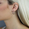 Mvintage Signature Hoops Silver Earrings